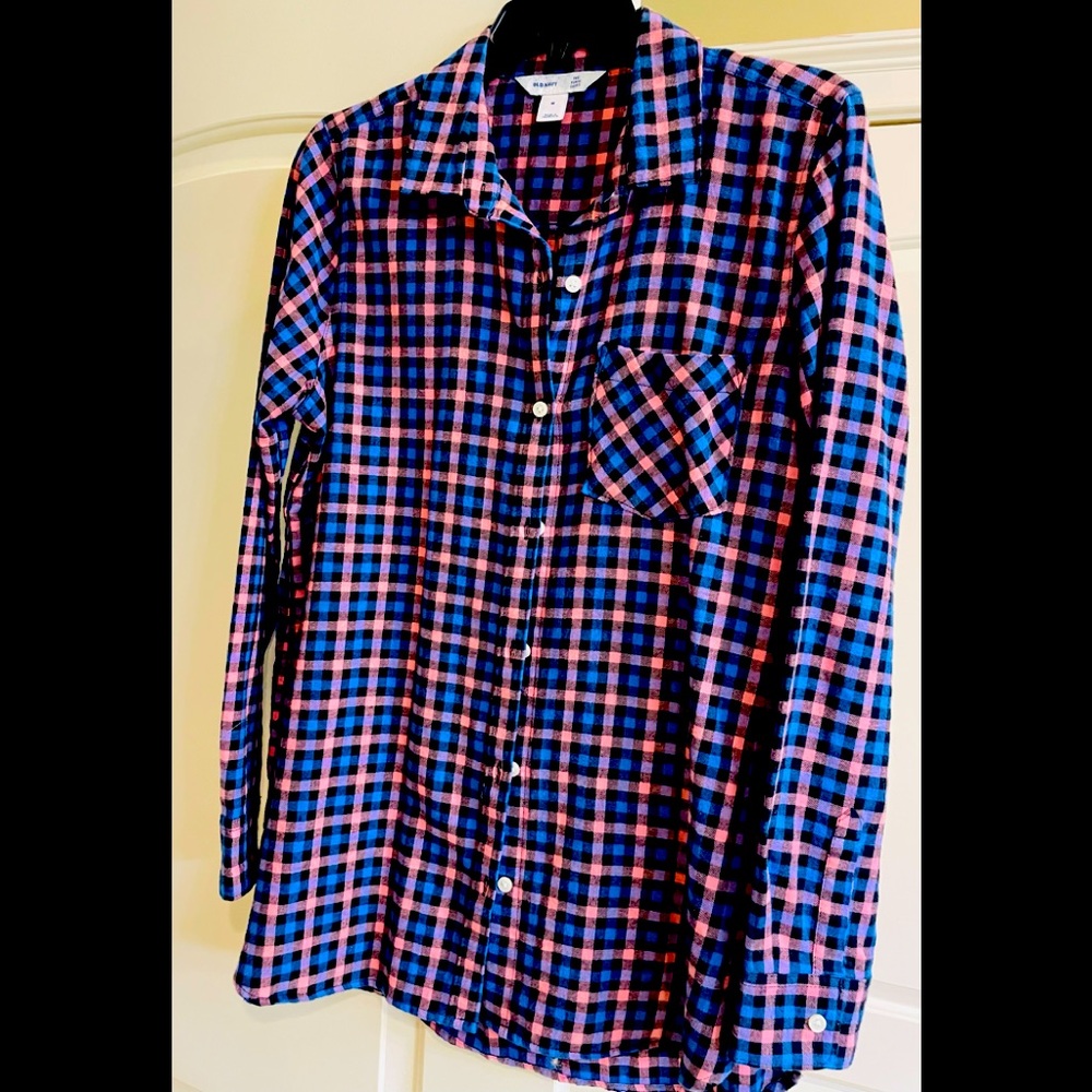 Multi colored flannel. Gently worn size medium.